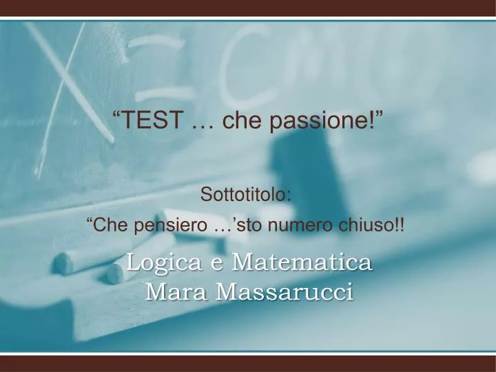 test che passione