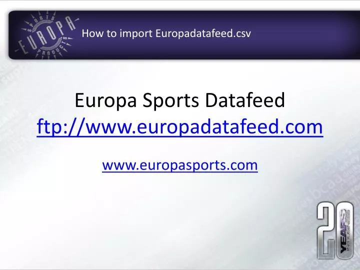 europa sports datafeed ftp www europadatafeed com