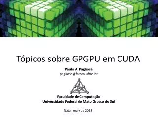 t picos sobre gpgpu em cuda