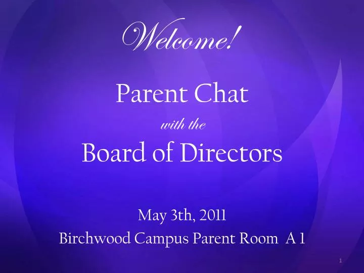 parent chat with the board of directors