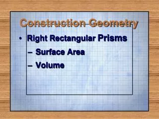 Construction Geometry