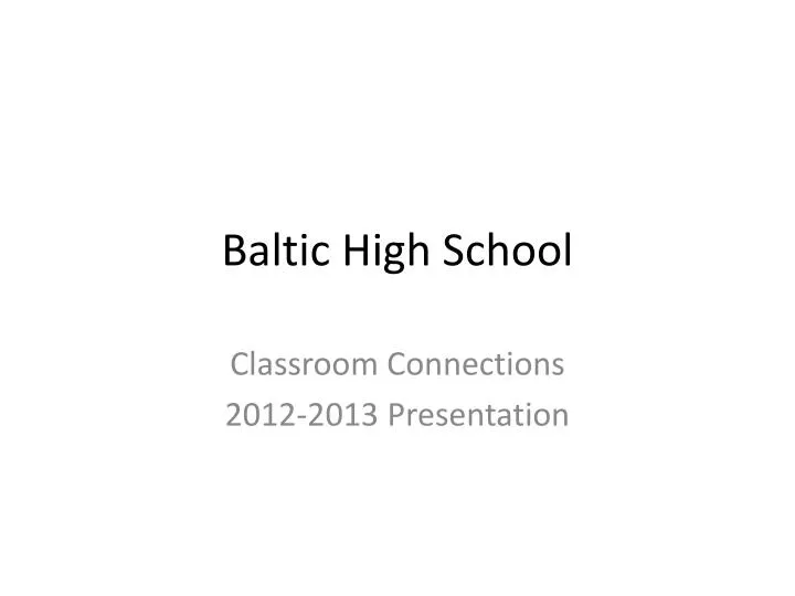 baltic high school