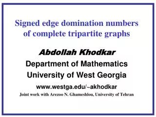 Signed edge domination numbers of complete tripartite graphs
