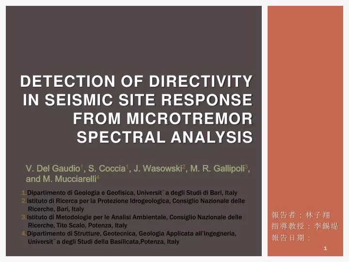 detection of directivity in seismic site response from microtremor spectral analysis