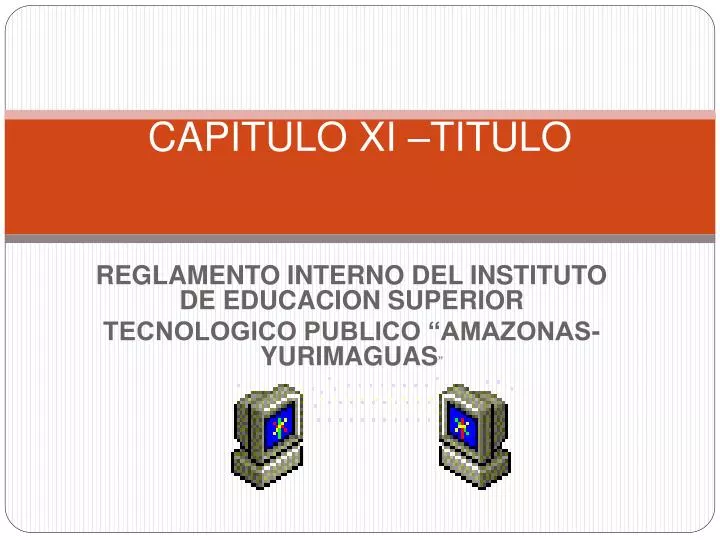 capitulo xi titulo