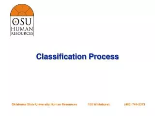 Classification Process