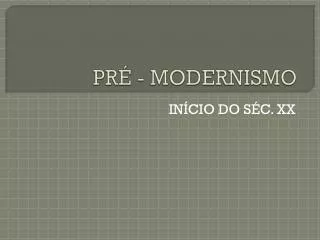 pr modernismo