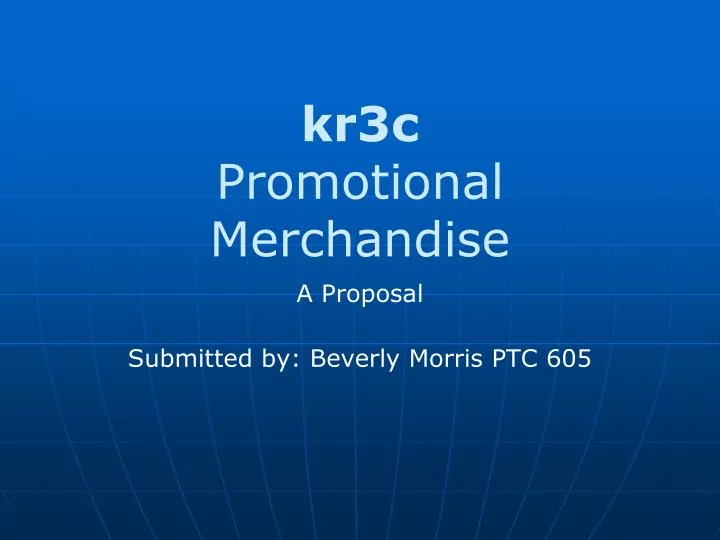kr3c promotional merchandise