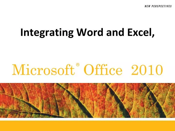 integrating word and excel