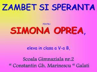 zambet si speranta