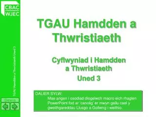 tgau hamdden a thwristiaeth