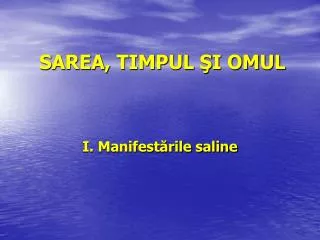 sarea timpul i omul