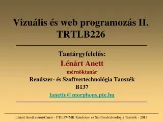 vizu lis s web programoz s ii trtlb226