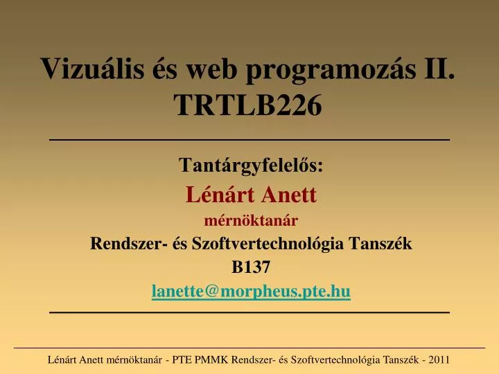 vizu lis s web programoz s ii trtlb226