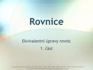 rovnice