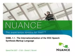 SSML 1.1 - The Internationalization of the W3C Speech Synthesis Markup Language
