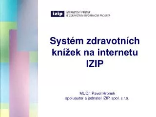 syst m zdravotn ch kn ek na internetu izip