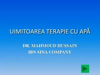 uimitoarea terapie cu ap