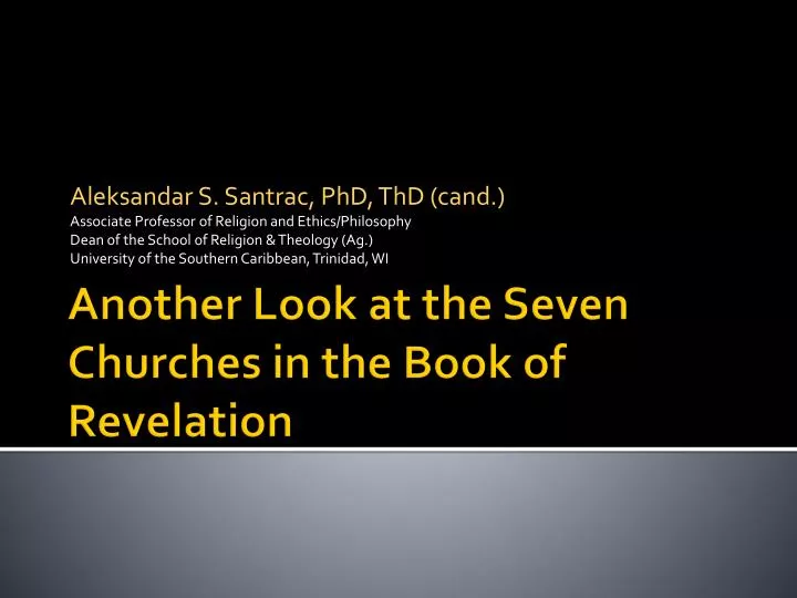 another look at the seven churches in the book of revelation