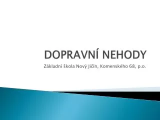 dopravn nehody