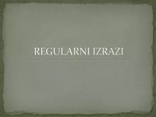 regularni izrazi