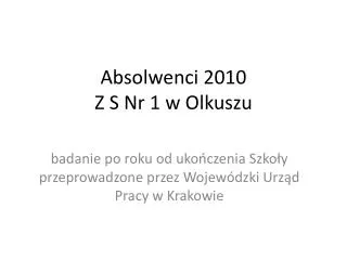 absolwenci 2010 z s nr 1 w olkuszu