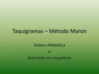 taquigramas m todo maron