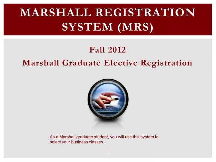 marshall registration system mrs