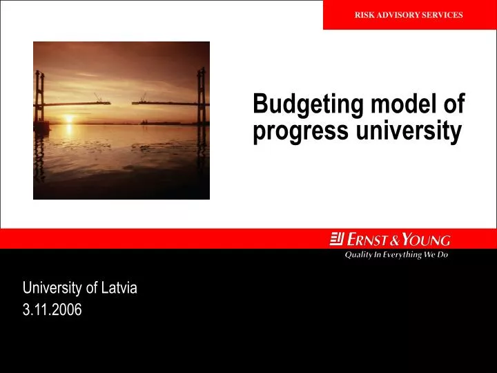budgeting model of progress university