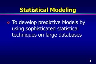 Statistical Modeling