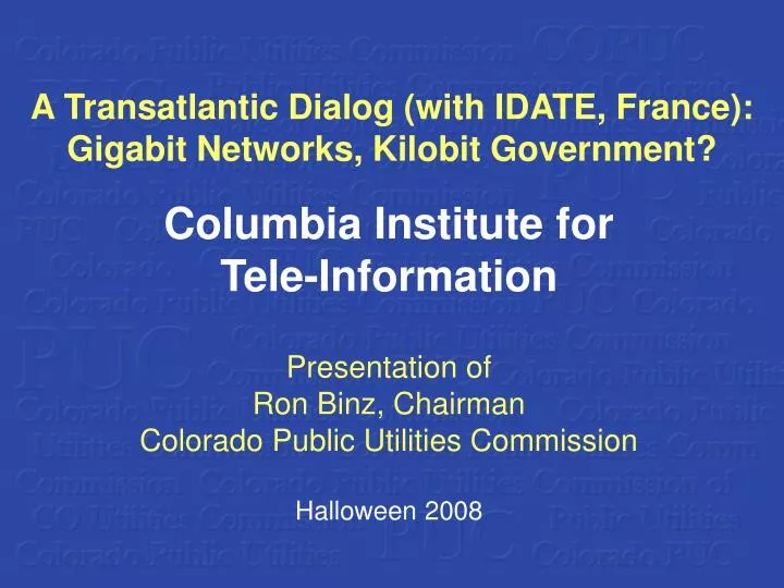 a transatlantic dialog with idate france gigabit networks kilobit government