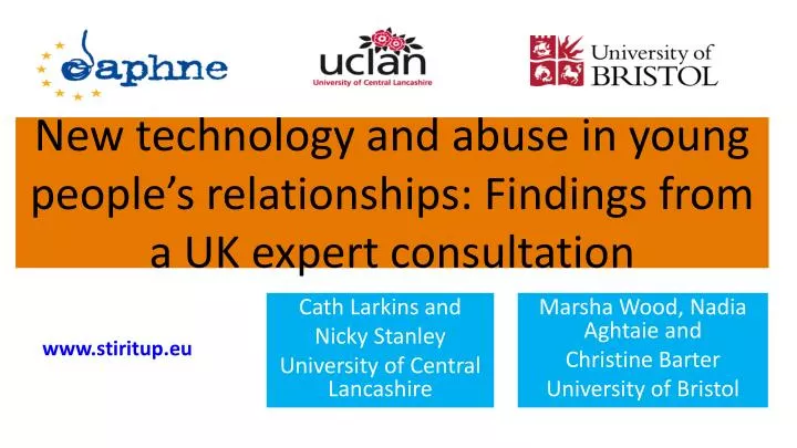 new technology and abuse in young people s relationships findings from a uk expert consultation