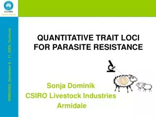 QUANTITATIVE TRAIT LOCI FOR PARASITE RESISTANCE