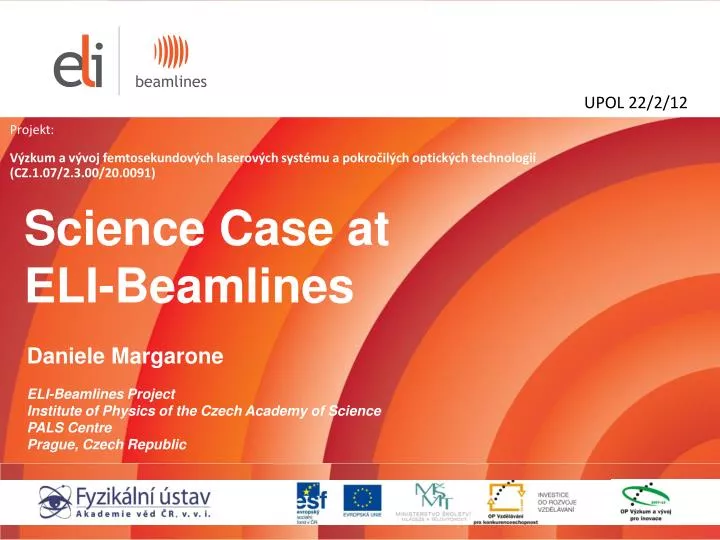 science case at eli beamlines