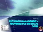 Provision Management – providing for the Local Offer - slide 1