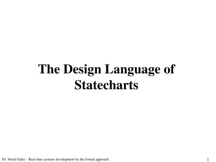 the design language of statecharts