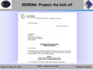SERENA Project: the kick off