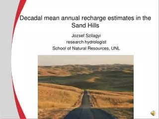 Decadal mean annual recharge estimates in the Sand Hills