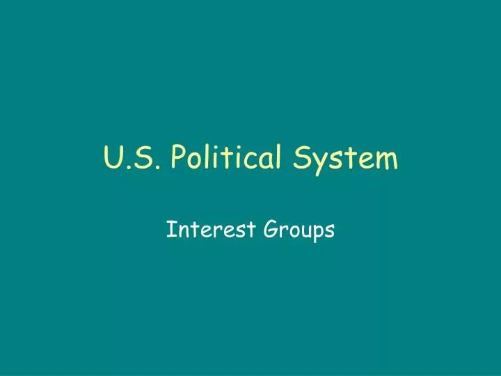 u s political system