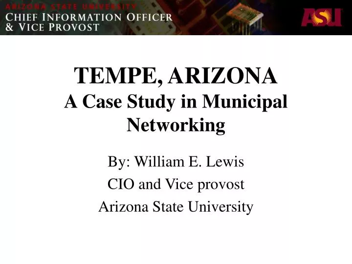 tempe arizona a case study in municipal networking