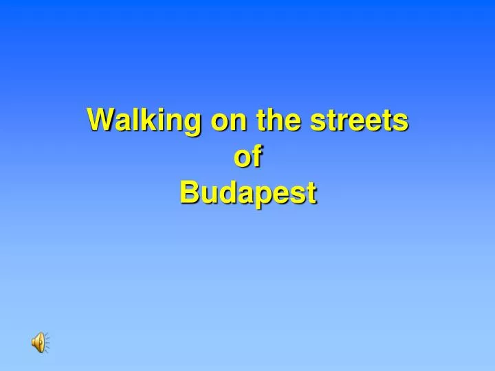walking on the streets of budapest