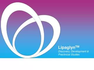 Lipaglyn TM Discovery, Development &amp; Preclinical Studies