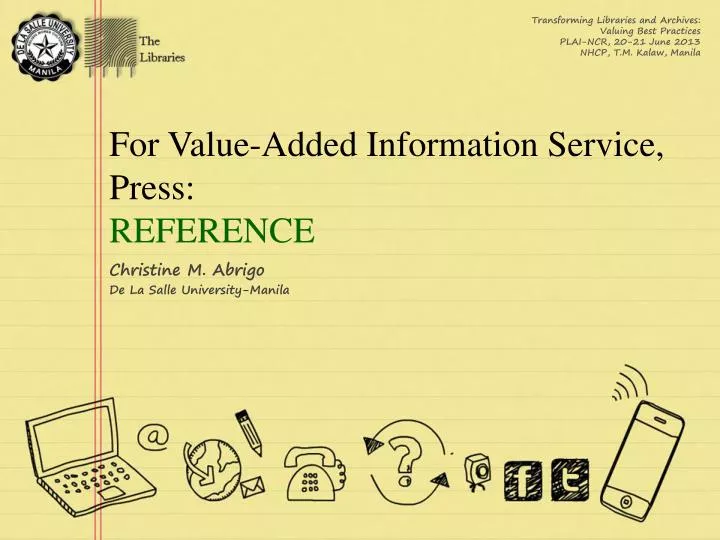 for value added information service press reference