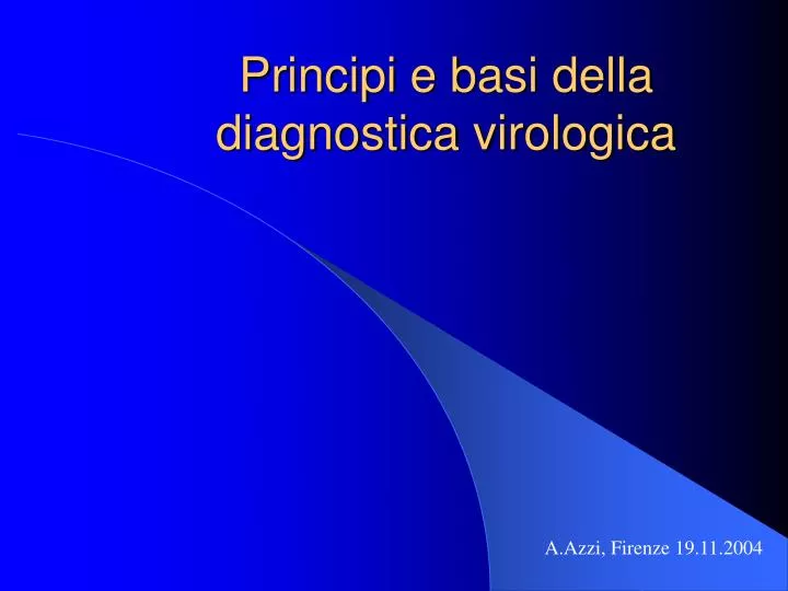 principi e basi della diagnostica virologica