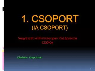 vegy szeti lelmiszeripari k z piskola cs ka