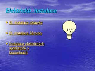 elektrick instalace