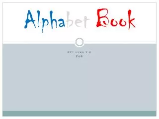 Alpha bet Book