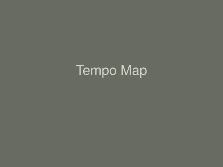 tempo map