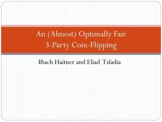 An (Almost) Optimally Fair 3-Party Coin-Flipping