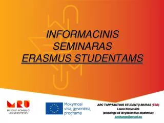 informacinis semin a ras erasmus student ams